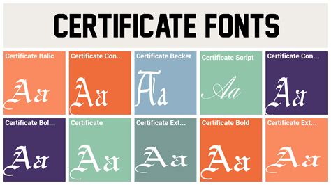 certificate fonts - Certificate Script Font