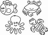 Sea Life Animals Coloring Page  Wecoloringpagecom sketch template