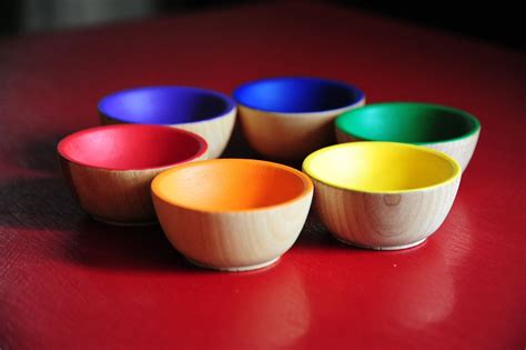 Rainbow Wooden Sorting Bowls Educational Montessori Waldorf - Etsy | Waldorf toys, Wooden ...