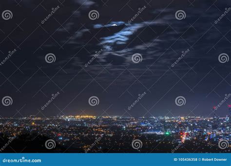 View of Brisbane from Mount Coot-tha at Night. Stock Photo - Image of nature, tourism: 105436358