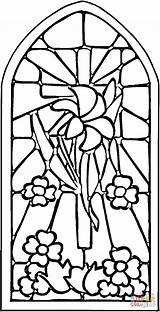 Stained glass Window coloring Pages Download And Print For Free sketch template