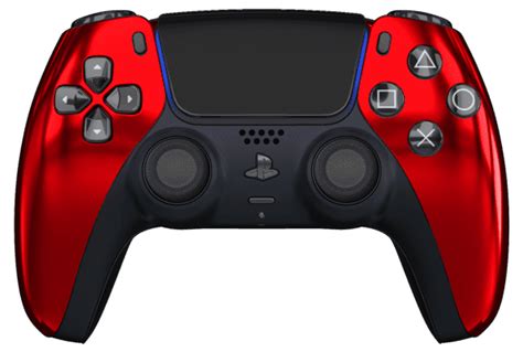 TCP Chrome Red PS5 Controller with Black Buttons and Back Shell - The ...