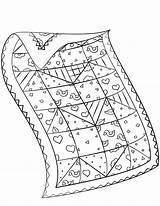 Quilt Coloring Page sketch template