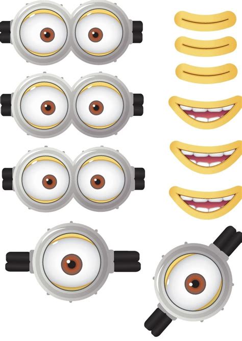 Minion Goggles Mouths Free Printable Despicable Me 2 Picture | Party ...