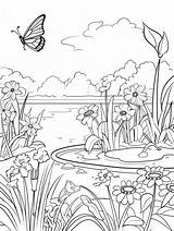 Pond  Free Kids Coloring Page By Collective On DeviantArt sketch template