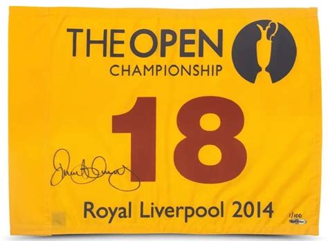 Rory McIlroy Autographed 2014 British Open Pin Flag UDA - The Autograph Source