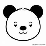 Bear Face Coloring Page sketch template