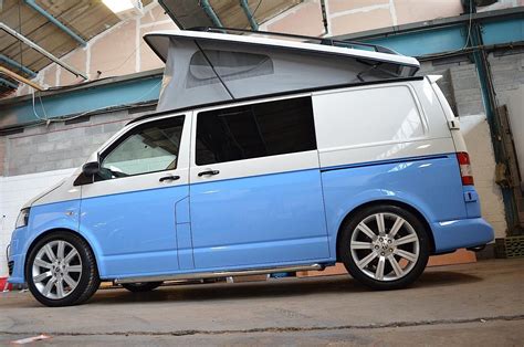 Unique VW Transporter T5 two tone camper conversion. Includes VW Sport-line front & rear spo ...