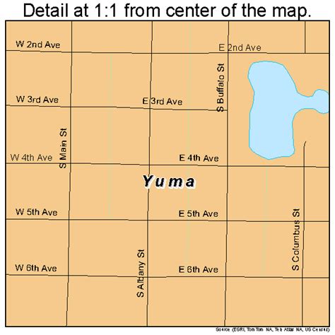 Yuma Colorado Street Map 0886750