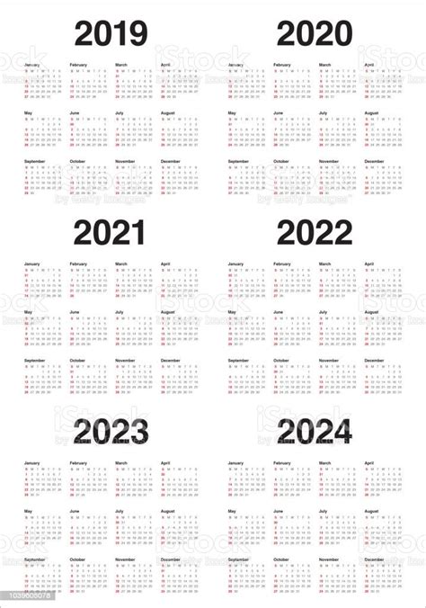 4 Year Calendar 2019 To 2022 Printable | Free calendar template ...