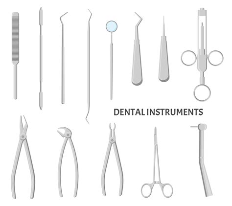 Dental instruments set. Medical equipment for teeth care. 10567959 Vector Art at Vecteezy