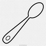 Spoon Coloring Clipart Cuchara Pages Printable Para Colorear Spoons  sketch template