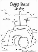 Happy Easter Sunday Day To Color  Free Printable Coloring Pages sketch template