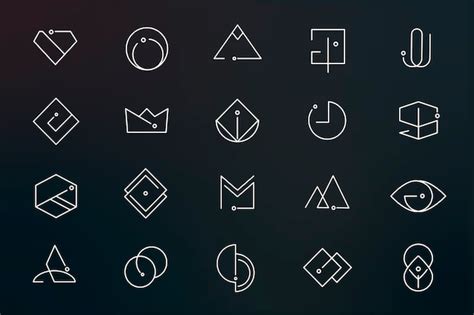 Minimal logo designs set Vector | Free Download