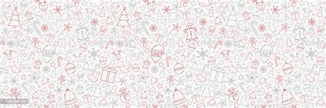 Christmas Seamless Texture With Festive Elements Xmas Wallpaper Vector ...