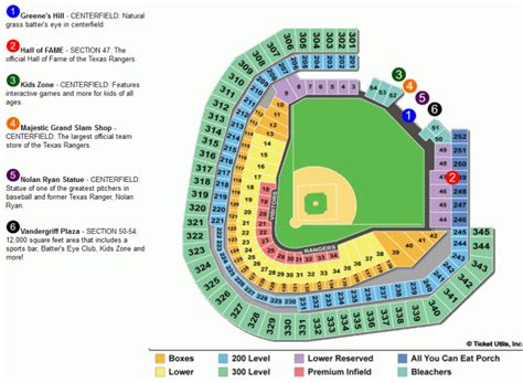 Texas Rangers Seating Chart With Seat Numbers | Awesome Home