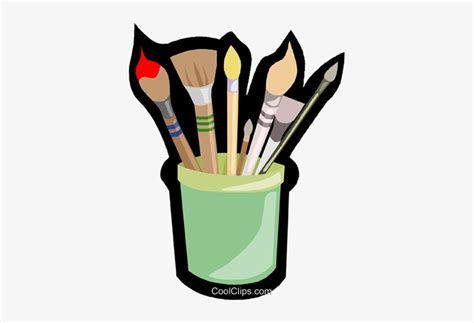 Paint Brushes Royalty Free Vector Clip Art Illustration - Art Utensils Clipart Transparent PNG ...