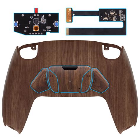 Buy eXtremeRate Wood Grain Programable RISE4 Re Kit for PS5 Controller ...