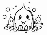Easy Slime Coloring Page  sketch template