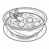 Boiled Eggs Soup Coloring Page For Kids Stock Illustration  sketch template