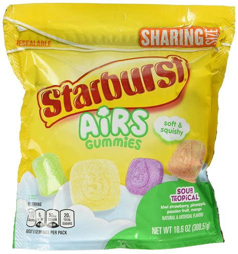 Amazon.com : STARBURST AIRS SOUR TROPICAL STAND UP POUCH : Grocery & Gourmet Food