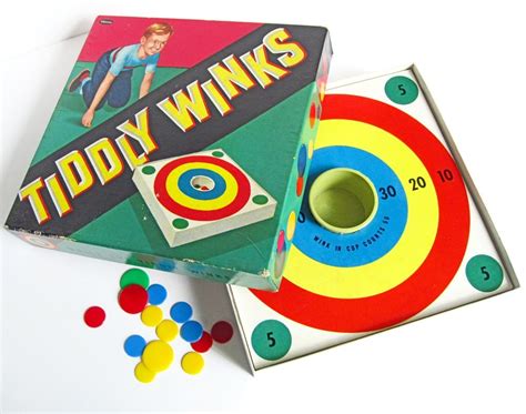 Tiddly Winks game Whitman Bulls Eye Tiddly Winks early 1960s