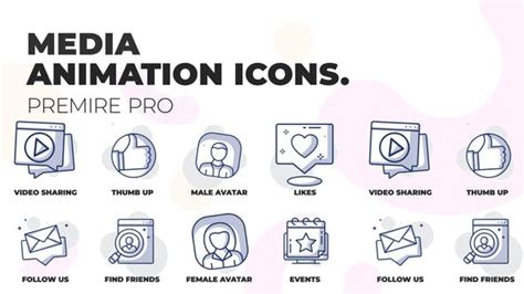 Social media - Animation Icons (MOGRT), Video Templates - Envato Elements