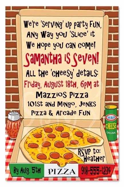 Pizza Party Invitation Wording Unique Pizza Party Pizza Party Birthday ...