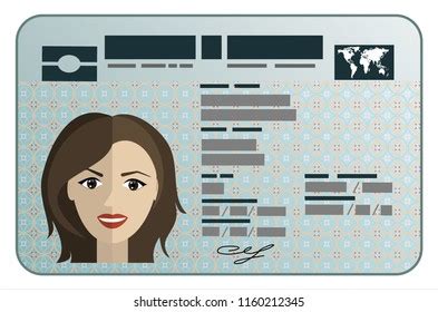 Id Card Flat Design Style: vector de stock (libre de regalías ...