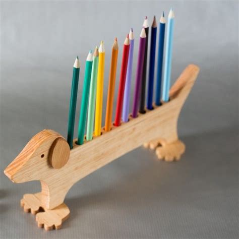 Natural Gift Store - Dachshund Pencil Holder | Wood pencil holder, Pencil holder, Wooden pencil