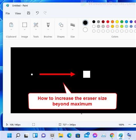 How to Increase Eraser Size in Paint Windows 11 | Eraser, Window painting, Paint app