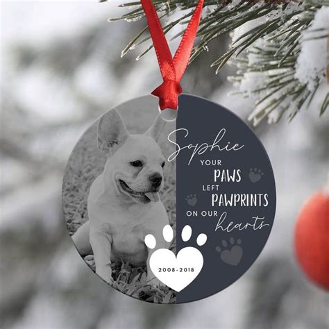 Pet Memorial Ornament with Photo Dog Loss Gift Pet | Etsy in 2020 | Dog loss gifts, Dog ...