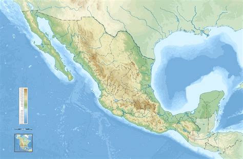 Large detailed physical map of Mexico | Mexico | North America ...