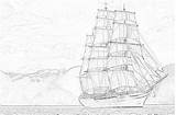 Clipper Ship Coloring Pages Sketch Page sketch template