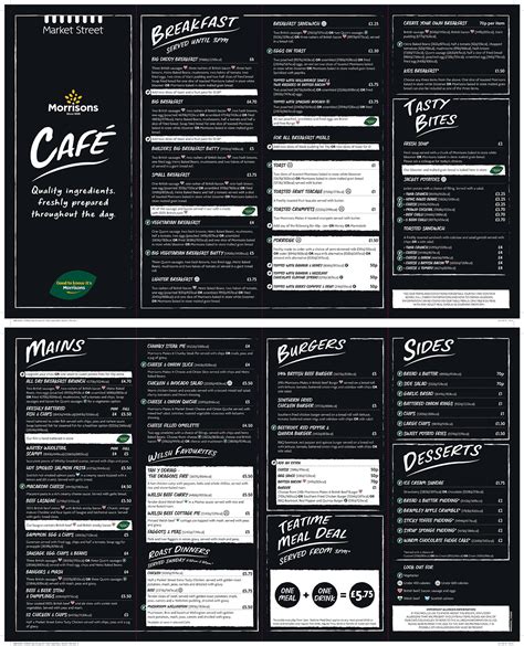 Our Morrisons Cafe Menu - Morrisons