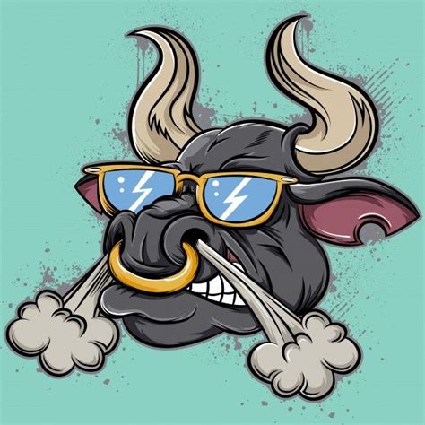 Premium Vector | Angry bull face | Vector art design, Bull art drawing ...