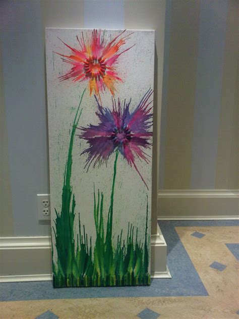 Flower Crayon Art | Crayon art melted, Crayon art diy, Crayon crafts