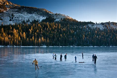 People ice skating on frozen lake HD wallpaper | Wallpaper Flare