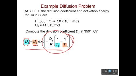 Example: Calculating the Diffusion Coefficient - YouTube