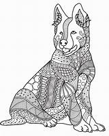 Easy Zentangle Coloring Page Dog Pages sketch template
