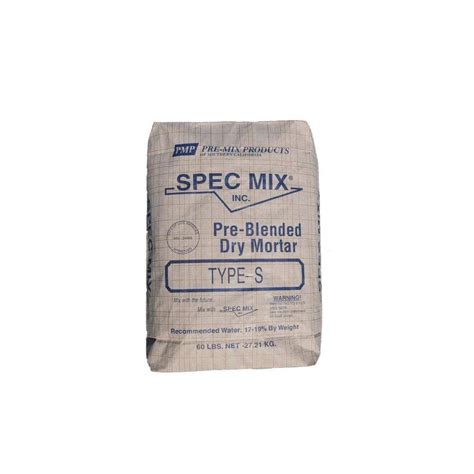 Spec Mix 60 lb. Type S Mason Mortar Mix 0179560000 - The Home Depot