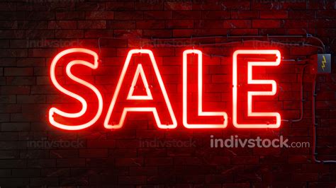 neon light sale sign - Backgrounds & Textures - indivstock