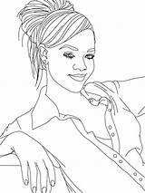 Rihanna Coloring Pages Sketch Page sketch template