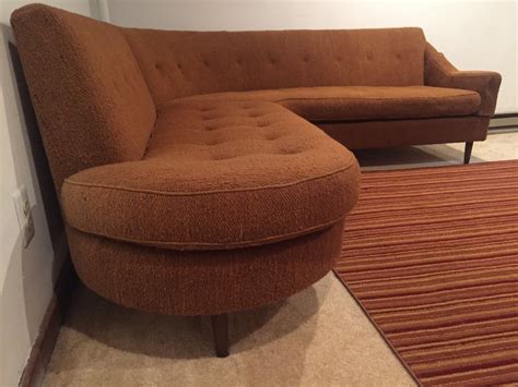 Burnt Sienna Mid Century Modern Sectional Sofa - EPOCH