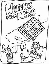 Waffles From Mars Coloring Page  ColouringPages sketch template