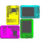 Vector clip art of photo camera with a foldable display | Free SVG