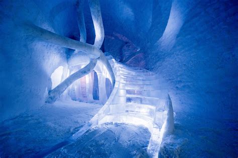 Radical Design For ICEHOTEL Bedroom With Sculptural Bed Accessed By Ice ...