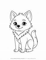 Baby Wolf Coloring Page Fun And Educational Activity For Kids sketch template