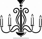 Stencil Of Chandelier  Free Printable Papercraft Templates sketch template