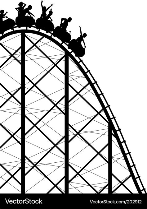 Rollercoaster Royalty Free Vector Image - VectorStock